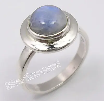 

Solid Silver Amazing BLUE FIRE RAINBOW MOONSTONE BESTSELLER Ring Any Size