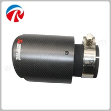 1pcs ID 60mm OD 89mm Car Accessories Akrapovic Matt Black Carbon Fiber Exhaust Tip/Muffler Pipe For Car