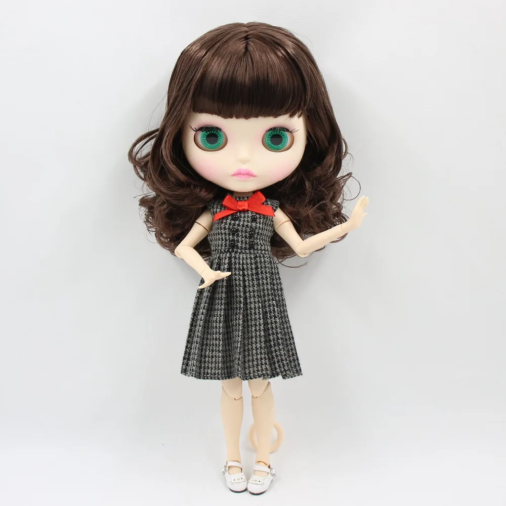 Кукла ICY DBS Blyth BL0312 коричневые волосы с челкой матовое лицо новая Лицевая панель