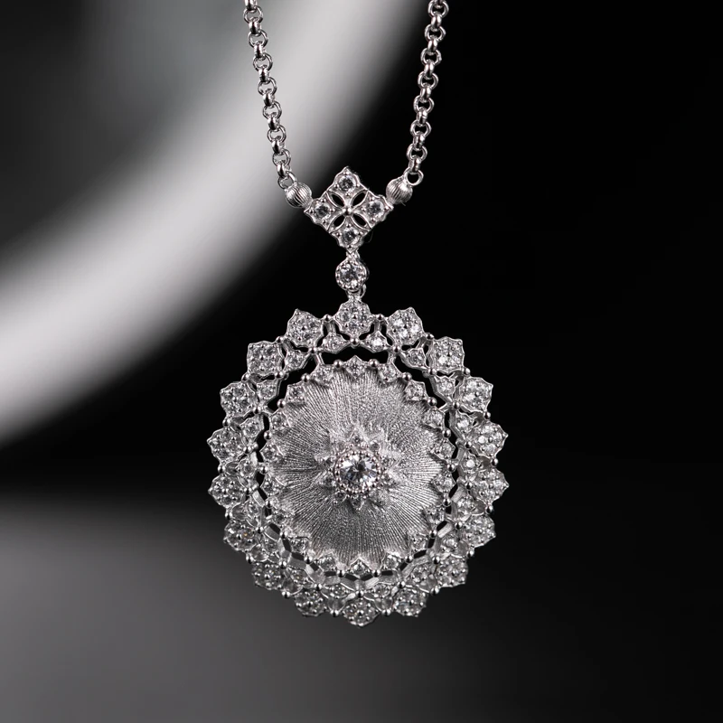 925 Sterling Silver zircon Necklace Sliver 925 Jewelry For Women