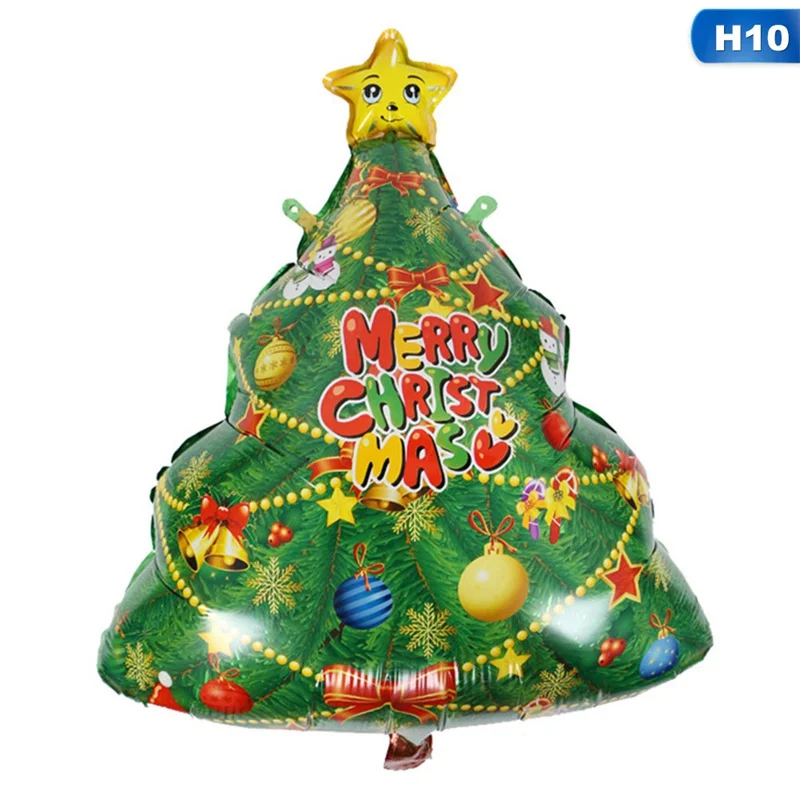Год, Рождество, праздничные украшения из шаров, Санта-Клаус, снеговик, форма рождественской елки, с надписью, фольга, детские игрушки Воздушные шары