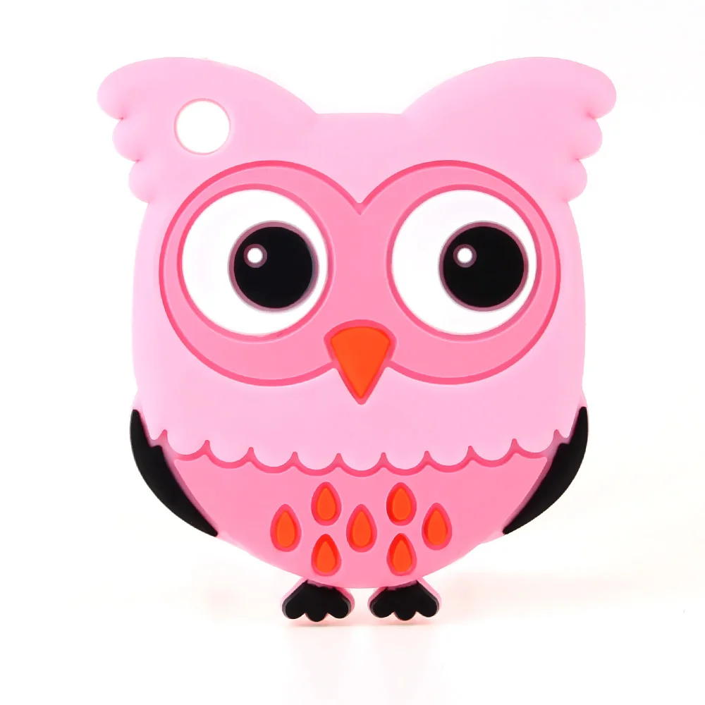 TYRY. HU 1 шт., детский Прорезыватель в форме птицы, мягкая текстура, силиконовый Прорезыватель для прорезывания зубов, товары для кормления младенцев - Цвет: Pink Teether