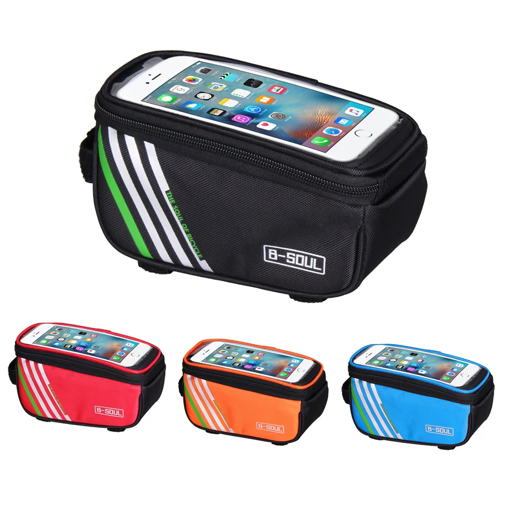 Best Cycling Bike Bag Waterproof MTB Road Bicycle Frame Front Tube 5.0 inch Mobile Phone Touch Screen Bag Bike Bicycle Accessories 2