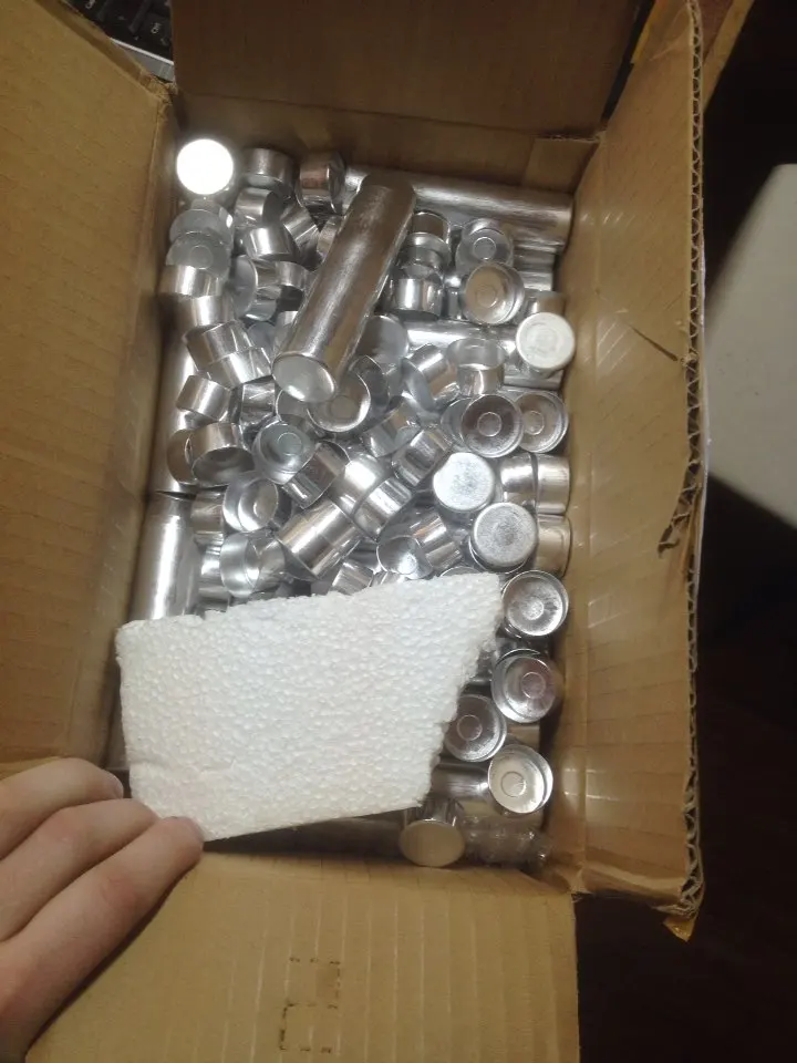 100PCS Diameter 25.5mm Dental Lab Aluminum Cartridge With Lip For