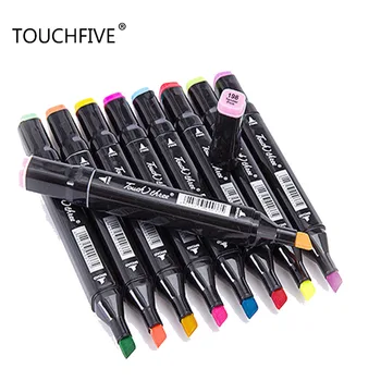 

TOUCHFIVE 32 Colors Dual Head Art Markers Pen Oily Alcoholic Sketch Marker Brush Pen Art Supplies for Animation Manga Draw