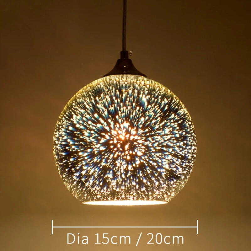 Horsten Novelty Creative Glass Ball Pendant Lights Modern Suspended Luminaire Christmas Ball Design Lamp 3D Colorful Pendant Lighting (11)