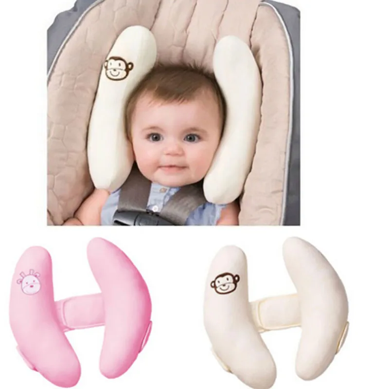 soft Infant baby adjustable protection pillow head neck support fitted