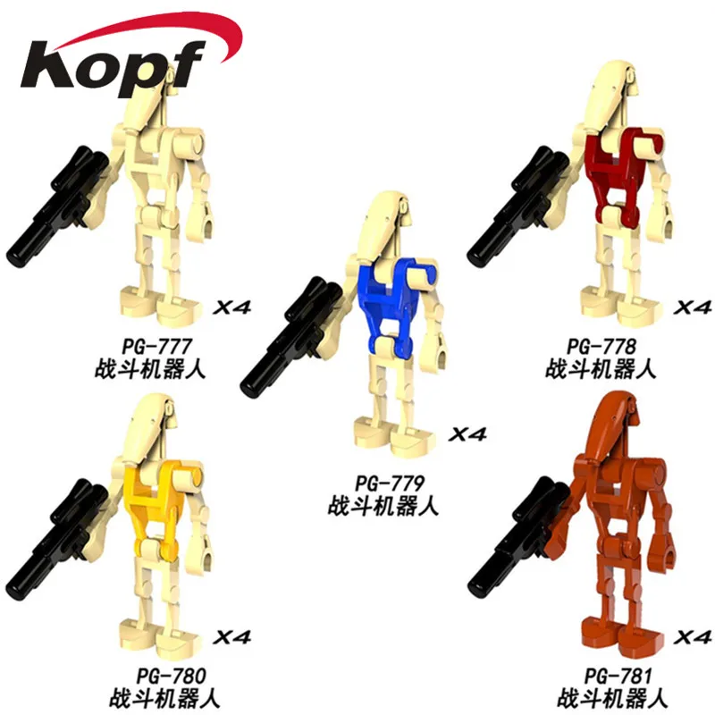 

Single Sale 4Pcs/Set Space Wars Rogue One Combat Robot Doath Trooper K-2SO Bricks Model Building Blocks Kids Gift Toys PG8099