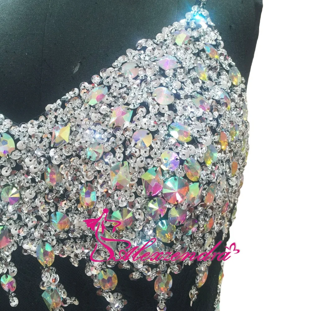 crystal and beading short prom dress (4)