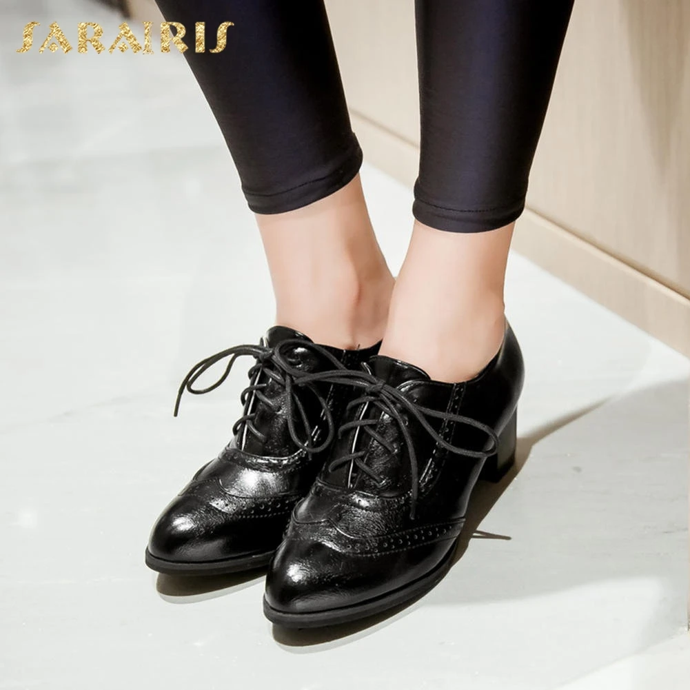 

SARAIRIS 2018 Dropship Small Plus Size 28-52 Customized Casual Brogue Shoes Pumps Woman Leisure women's Shoes Woman