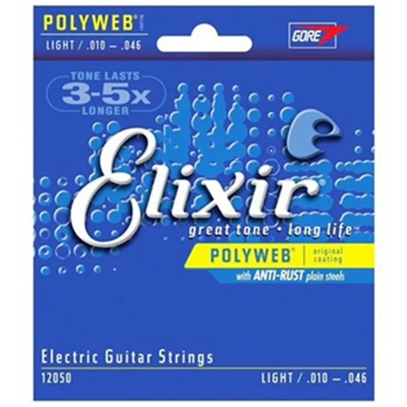 

Guitar Strings Elixir 12052 12000 12050 12077 Nanoweb Great Long Life .010 009 011 Custom Super Light Electric Guitar Strings