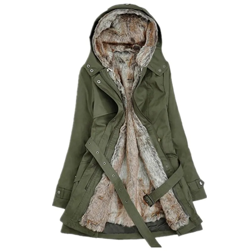 

2018 Autumn Winter Coat Women Military Army Green Bomber Jacket Women Coat Female Long Basic Coats Outerwear
