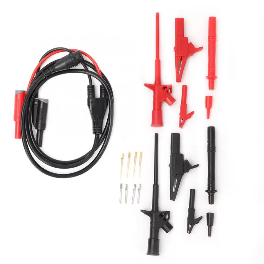 

New P1800B BNC Male Plug to 4mm Banana Plug Crocodile Clip Multimeter Test Lead Kit led strip connector