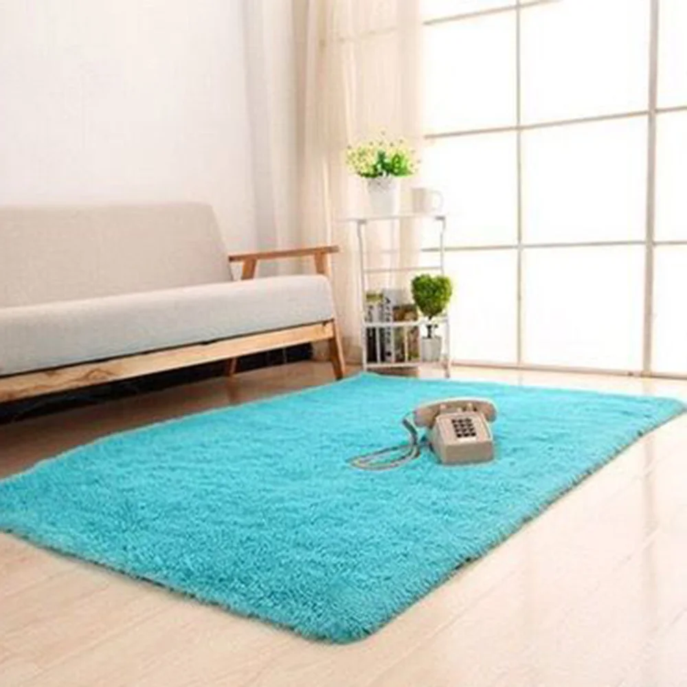 

Fluffy Rugs Anti-Skid Shaggy Area Rug Dining Room Home Bedroom Carpet Floor Mat