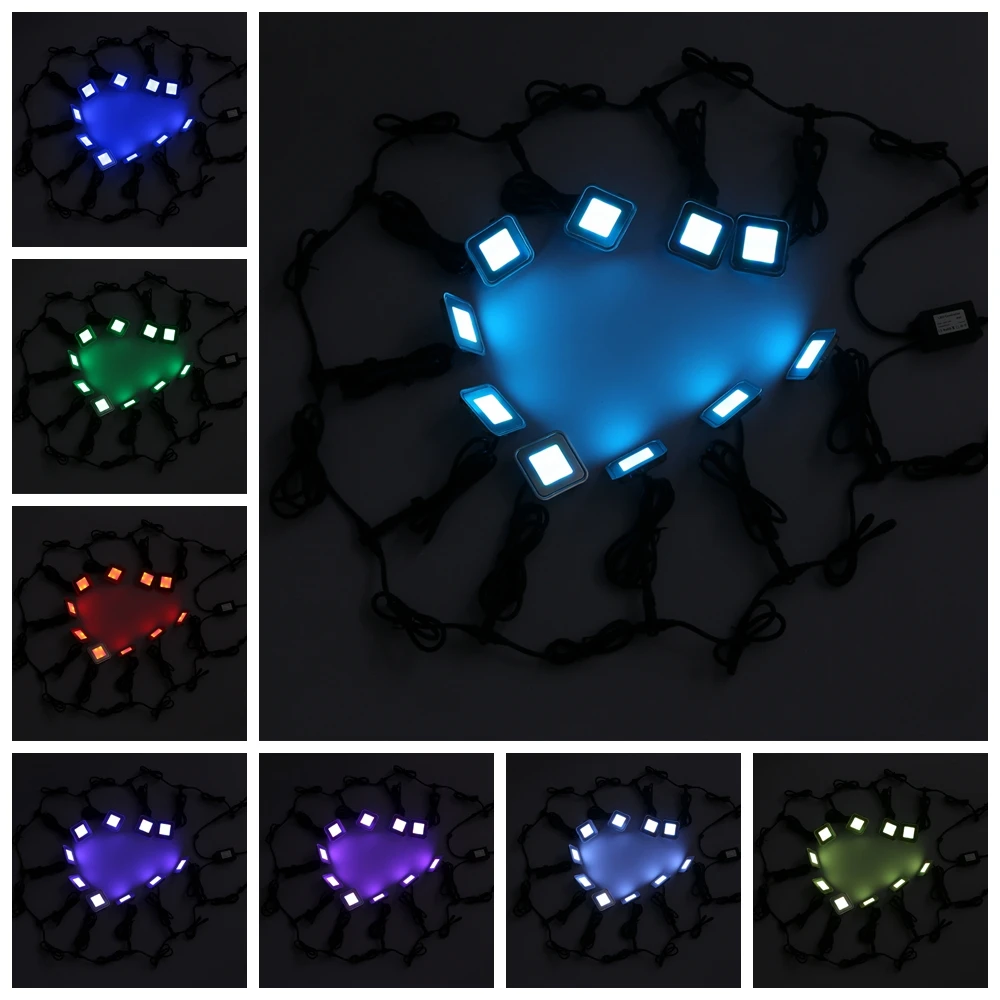 Luzes do Jardim Chão Levou Recesso Impermeável Lâmpada Shopping Centers Quadrado Hotéis Iluminação Decorativa 10 Pçs - Set B102-10 Dc12v 14 Iluminação Decorativa 10 pçs set B102-10