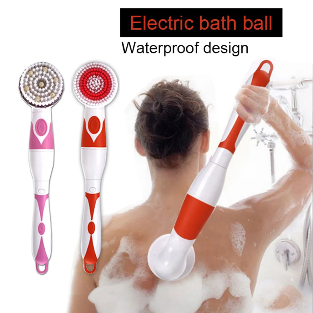 Spa Bath Brush Electric Massager Shower Body Cleansing Brushes Kit With