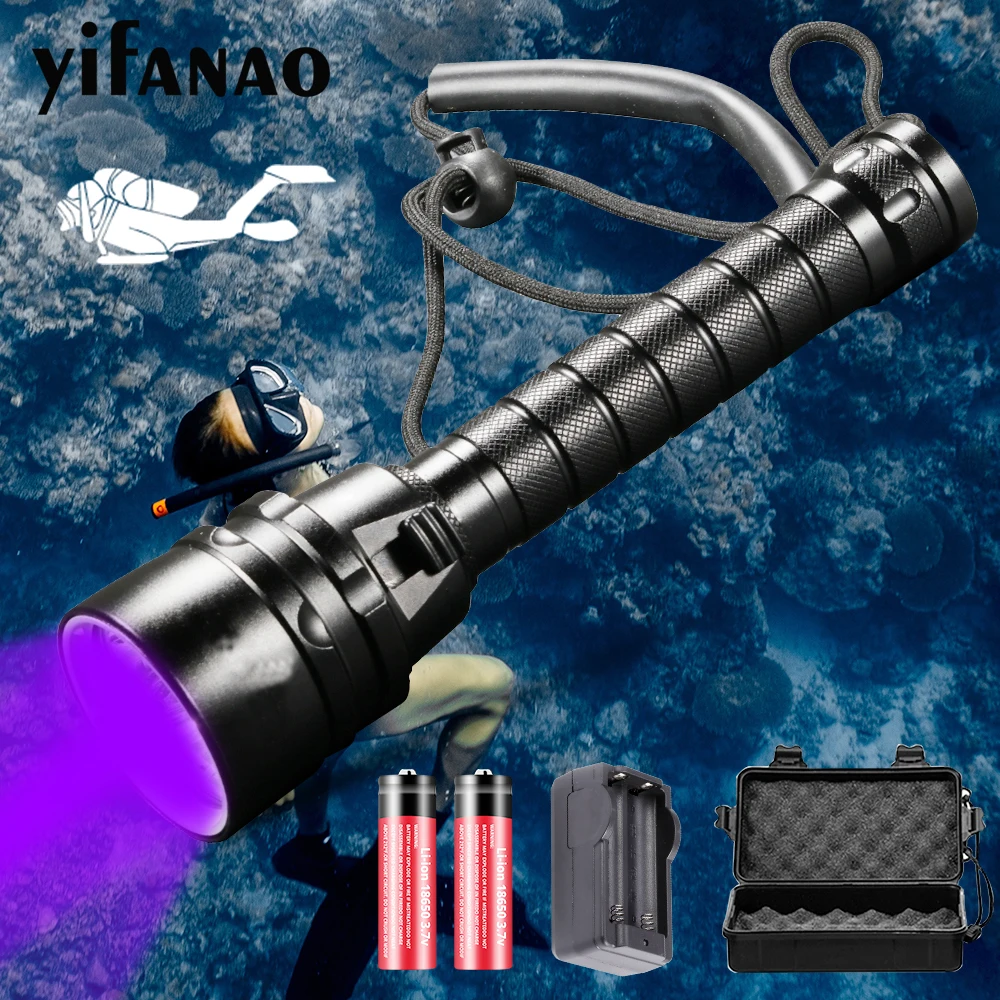 UV Diving LED Flashlight Ultraviolet Lantern 5x UV Scuba Purple Light