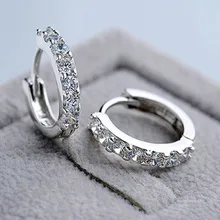 1 пара, модные циркониевые круглые серьги-кольца, хорошее ювелирное изделие, подарки для женщин CX17