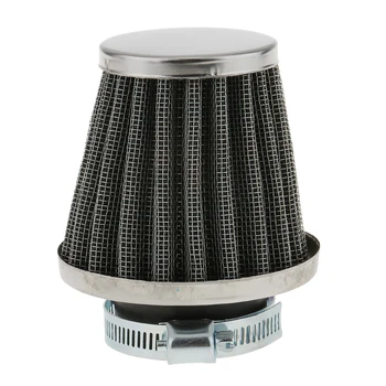 

Universal 39mm Head Cleaner Filter Cone Mesh Air Intake Filter Cleaner for Universal motorcycle Motorbike Black Silver