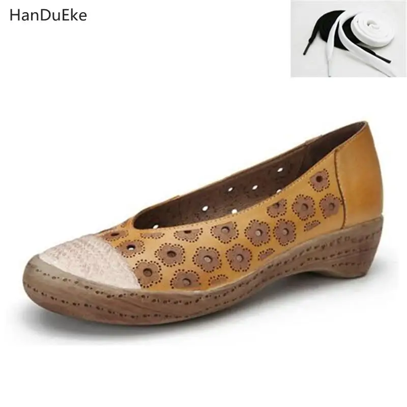 

2018 Summer New Fashions, Mature Folk Style, Antique Flat Shoes, Comfortable And Skid, Practical Casual Shoes Brand Women Shoes