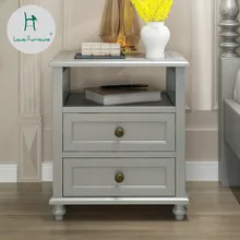 Луи моды тумбочки прикроватная тумба Американский твердой древесины современные ДУБ углу хранения