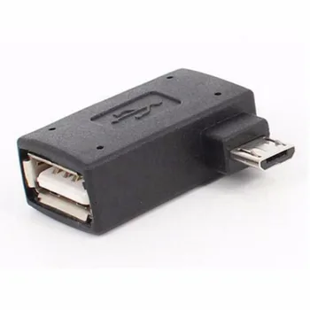 

20pcs Right Angled Micro USB OTG adapter with power supply USB2.0 AF to Mirco BM adapter For Samsung NOTE3 i9500 N7100 etc