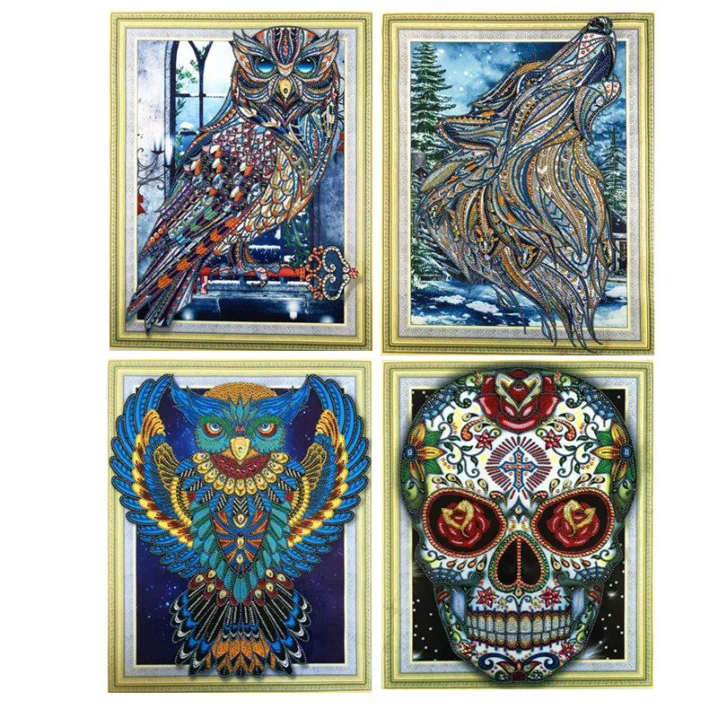 

5D DIY Diamond Painting Cartoon Animal Character Pattern Special Shape Diamond Cross Embroidery Home Decoration Diamond Painting