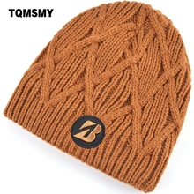 TQMSMY женские зимние шапки вязаная вышивка Skullies Beanie Мужская сетчатая вязаная текстура Твердые лыжи gorros Casquette для женщин TMD20