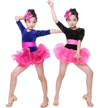 10 шт./набор), новые детские костюмы для латинских танцев платье с широкой юбкой для танцев для латиноамериканских танцев для девочек Танцы юбки для тренировок, предписанного выступление конкурс производительность