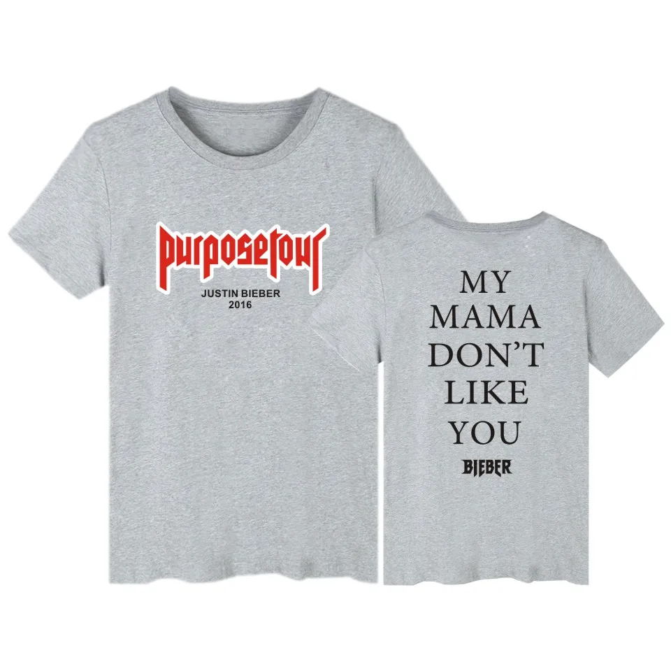 Justin Bieber Purpose Tour t-shirts Pop Short Sleeve Tshirts New Style Fashion Casual T-Shirts Men/Women T-shirt Justin Bieber