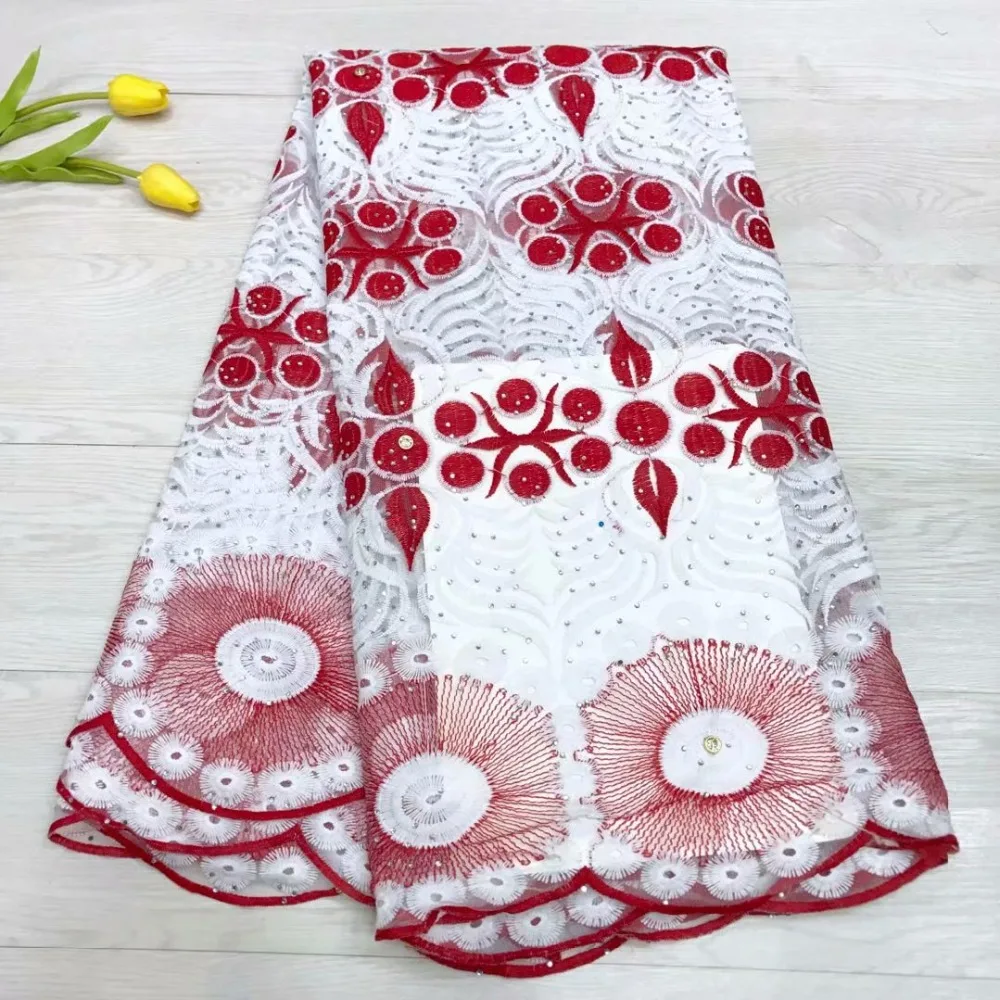 

Nigerian Tulle Lace Fabric Fast Shipping African Lace Fabric For Wedding Embroidery French Lace Fabric With Stones