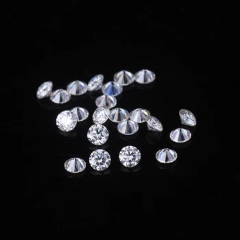 

Test positive 3.5mm 0.2ct round shape brilliant cut DEF color moissanites loose stone beads for engagement rings making
