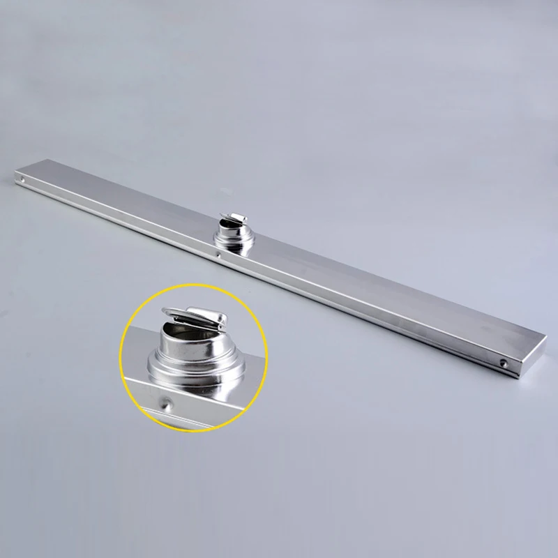 800mm Square 304 Stainless Steel Long Linear Floor Drains Grate Bathroom Shower Drain Ground Waste Water Rapid Drainage Brushed