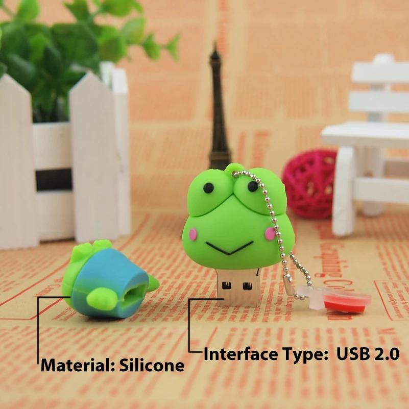 Cartoon usb flash drive gifts Frog animal cartoon pen drive 128mb 4gb 8gb 16gb 32gb 64gb pendrive memory stick u disk