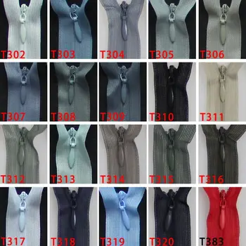 

100pcs 25cm Black Series Invisible Nylon Zippers Close-end For Sewing Manufacturers Direct Sales Knitting Side Back Hidden