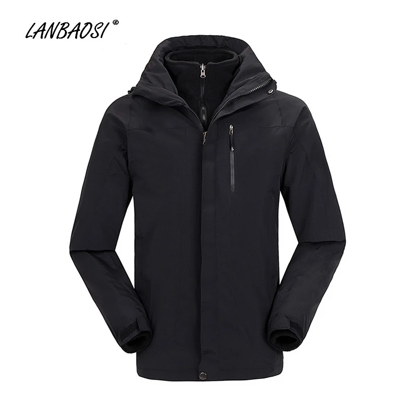 LANBAOSI 3 in 1 Softshell Jassen voor Mannen Buitensporten Berg Wandelen Klimmen Camping Skiën Winddicht Thermische Winterjas LANBAOSI 3 in 1 Softshell Jassen voor Mannen Buitensporten Berg Wandelen Klimmen Camping Skiën Winddicht Thermische Winterjas