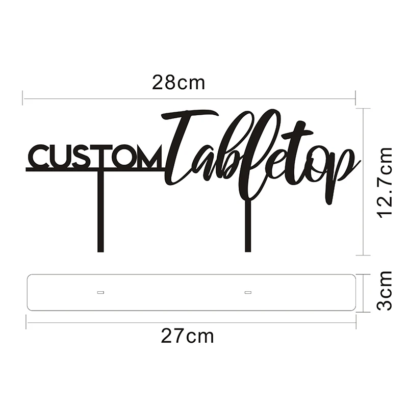  Tabletop Sign Personalized Wedding Table decoration Custom Name Calligraphy Hashtag Free Standing R