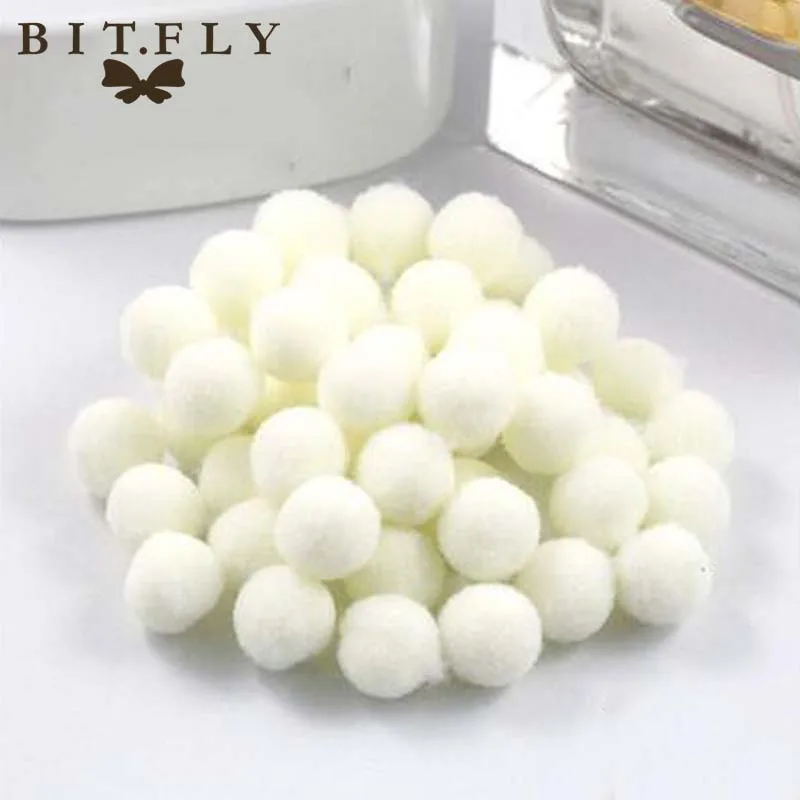 

BITFLY 100pcs 10mm pompon balls Home Decor Decorative Flowers Intelligence Educational Craft DIY Toy Accessories Wreaths Garment