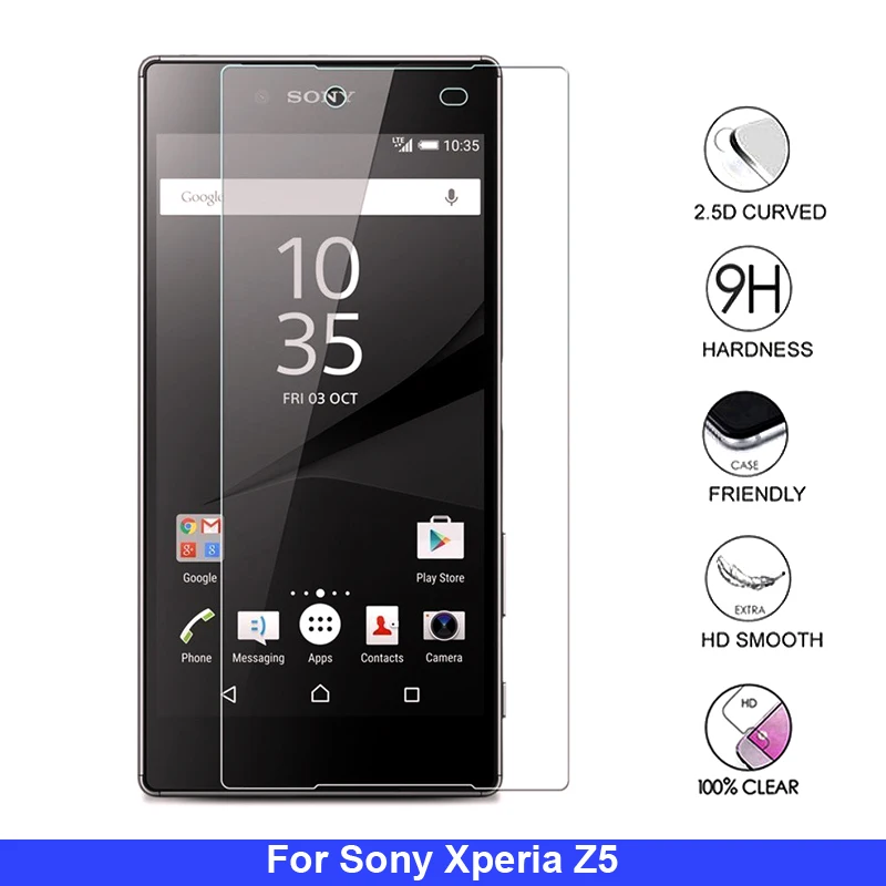 

2Pcs Tempered Glass for Sony Xperia Z5 E6603 E6633 E6653 E6683 Dual Z 5 Screen Protector 9H Front Lcd Film for Sony Z5 Glass