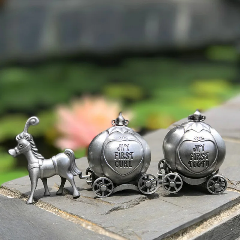 

Tooth Hair Box Organizer for baby Save Milk Teeth Hair Metal Storage Box Gifts Creative for kids Child Umbilical Cord Lanugo