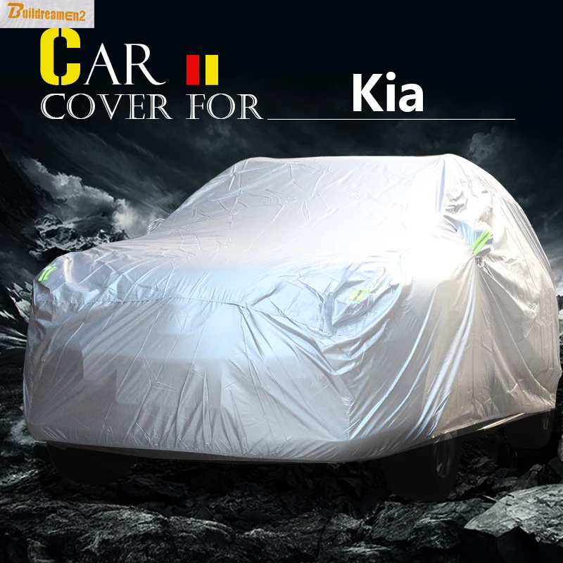Buildreamen2 Car Cover Anti UV Sun Snow Rain Scratch Dust Resistant Waterproof Cover For Kia Venga