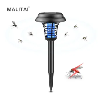 

Mosquito Killer Solar LED lamp Fly Bug Insect UV Trap light Repellent Mosquito Zapper Pest Control For Outdoor Garden Lawn lamp