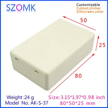 

5pcs a lot High quality abs material plastic junction box plastic housing for electronics products 80*50*25mm