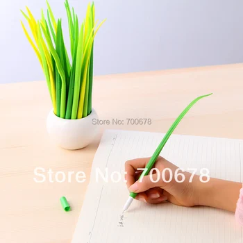 

48pcs/pack Creative fresh stationery green grass style gel pen