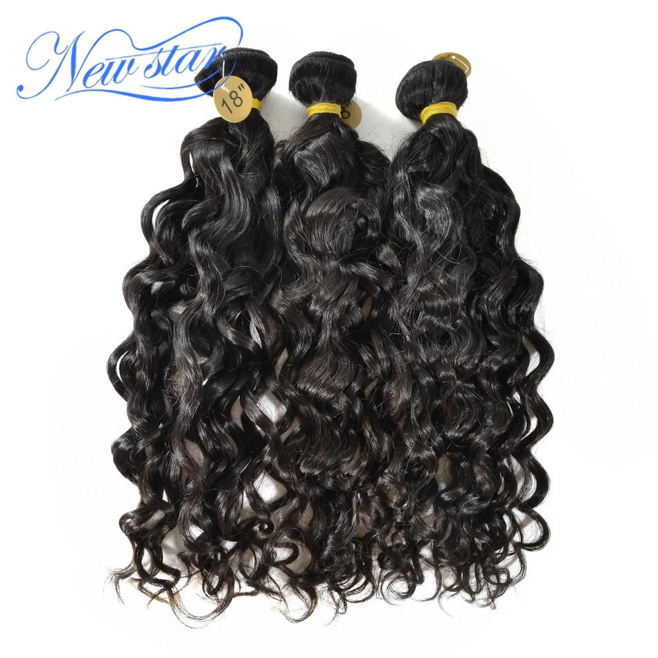new star hair products virgin brazilian human hair extensions machine weft natural wavy 100% unprocessed virgin hair weaving