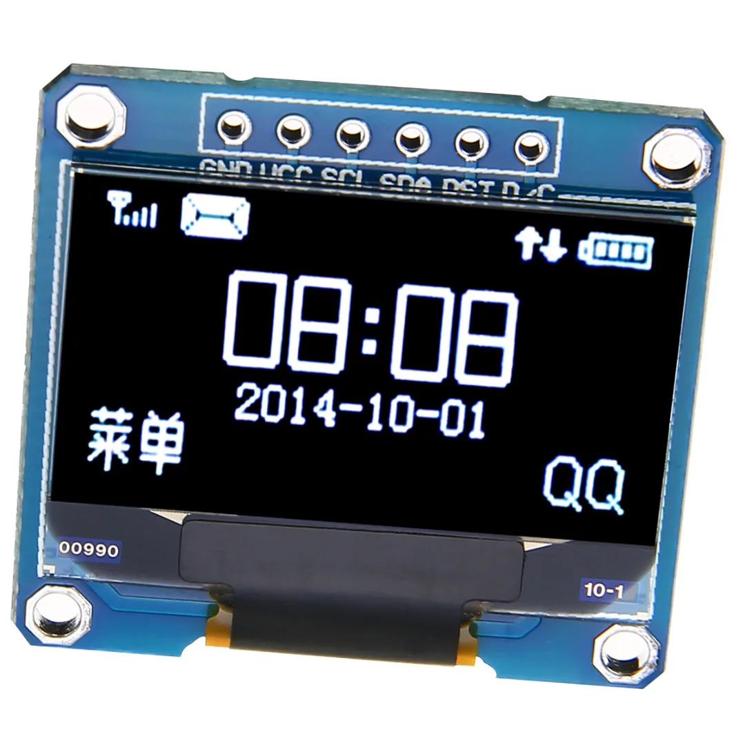 1pc 0.96" 128X64 OLED Display Module 4 Pins I2C IIC Serial LCD LED SSD Display Module SSD1306 Electrical Equipment Parts