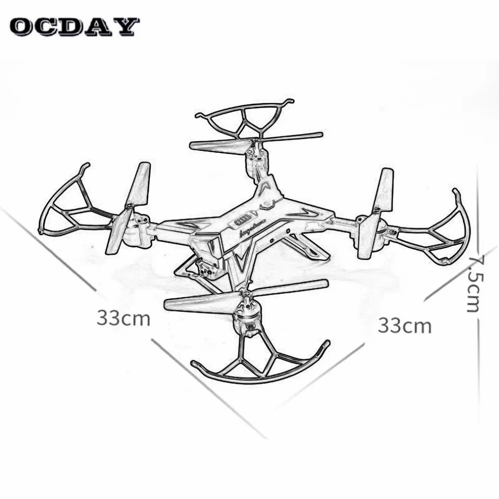 OCDAY KY601S RC дистанционное управление 4 канала складная рука drone длительный вертолет quadcopter с 1080 P HD камера самолета ti