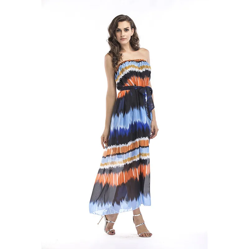 MODENGYUNMA big size S-6XL maternity bohemian Dress Pattern Chiffon summer Pregnant Woman long dress pregnancy clothes vestido