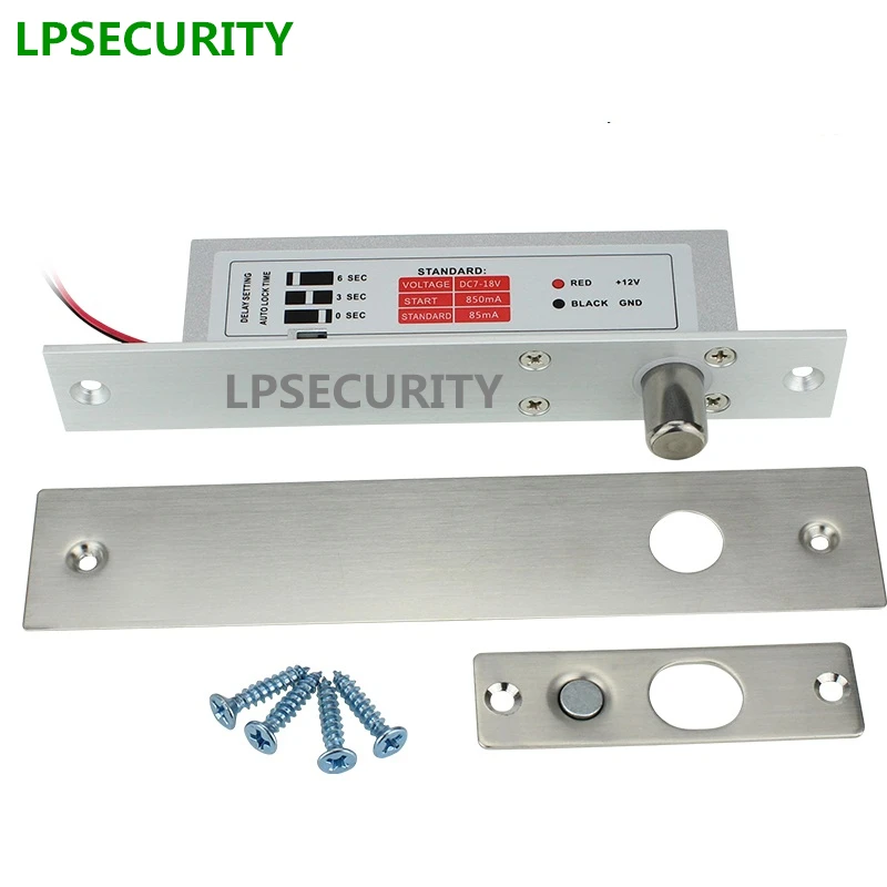 Низкотемпературный электрический стеклянный деревянный дверной замок LPSECURITY с