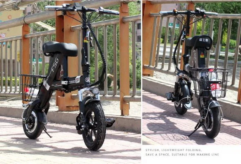 Sale Venividivici Super light Mini-electric bike with Basket folding female small electric car lithium battery adult scooter 44